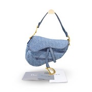 Dior Blue Oblique Denim Saddle Bag - Jiaxyk